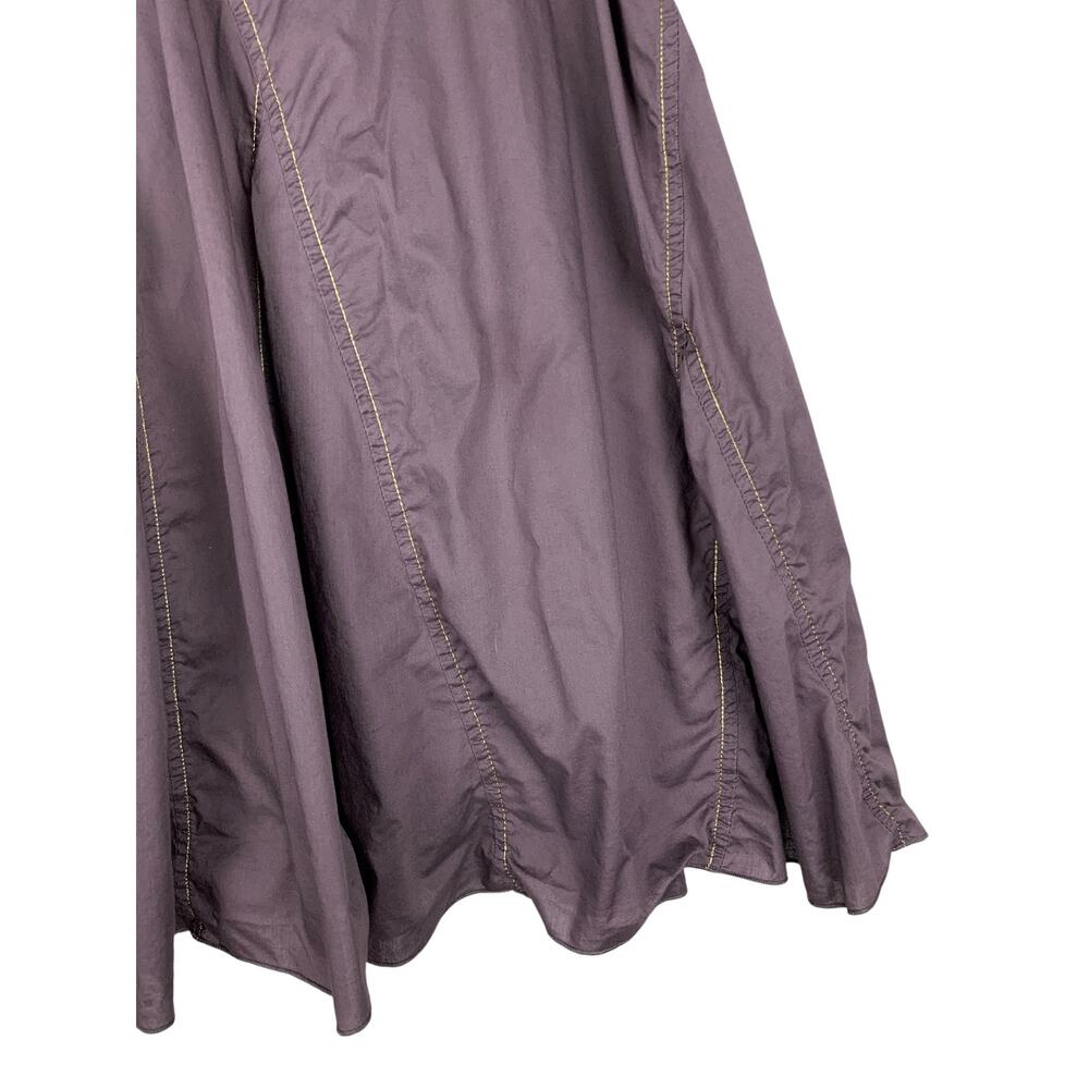 Old Navy Flared A-Line Skirt Brown Purple Cotton Knee Length Women's 6 - Picture 3 of 7